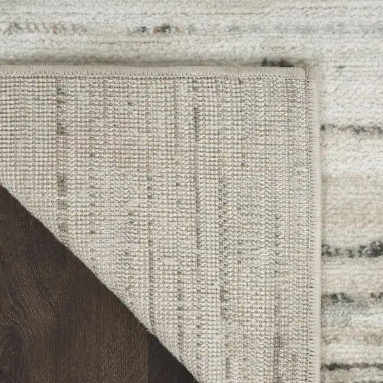 Cream Abstract Distressed Area Rug Photo 8