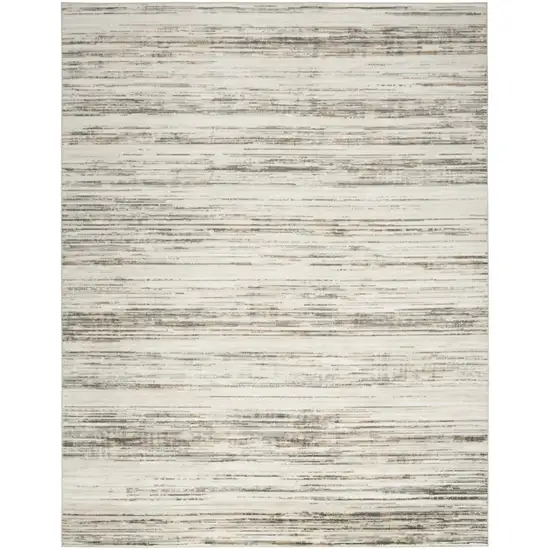 Cream Abstract Distressed Area Rug Photo 1