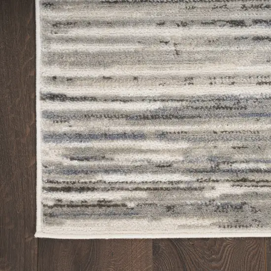 Cream Abstract Distressed Area Rug Photo 9