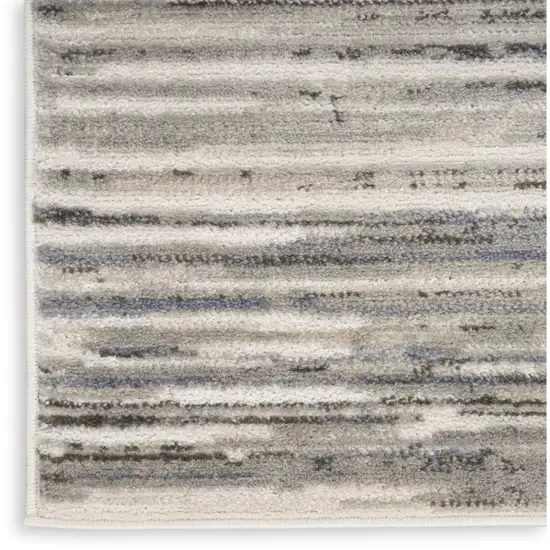 Cream Abstract Distressed Area Rug Photo 7