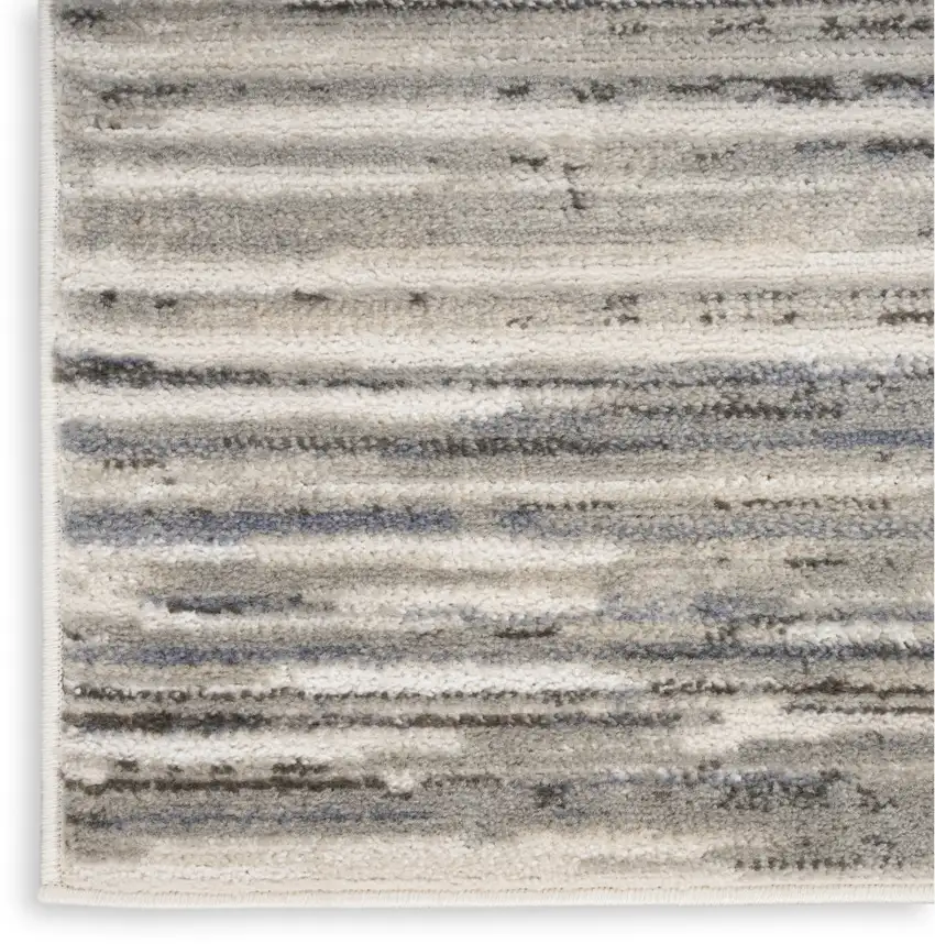 Cream Abstract Distressed Area Rug Photo 7