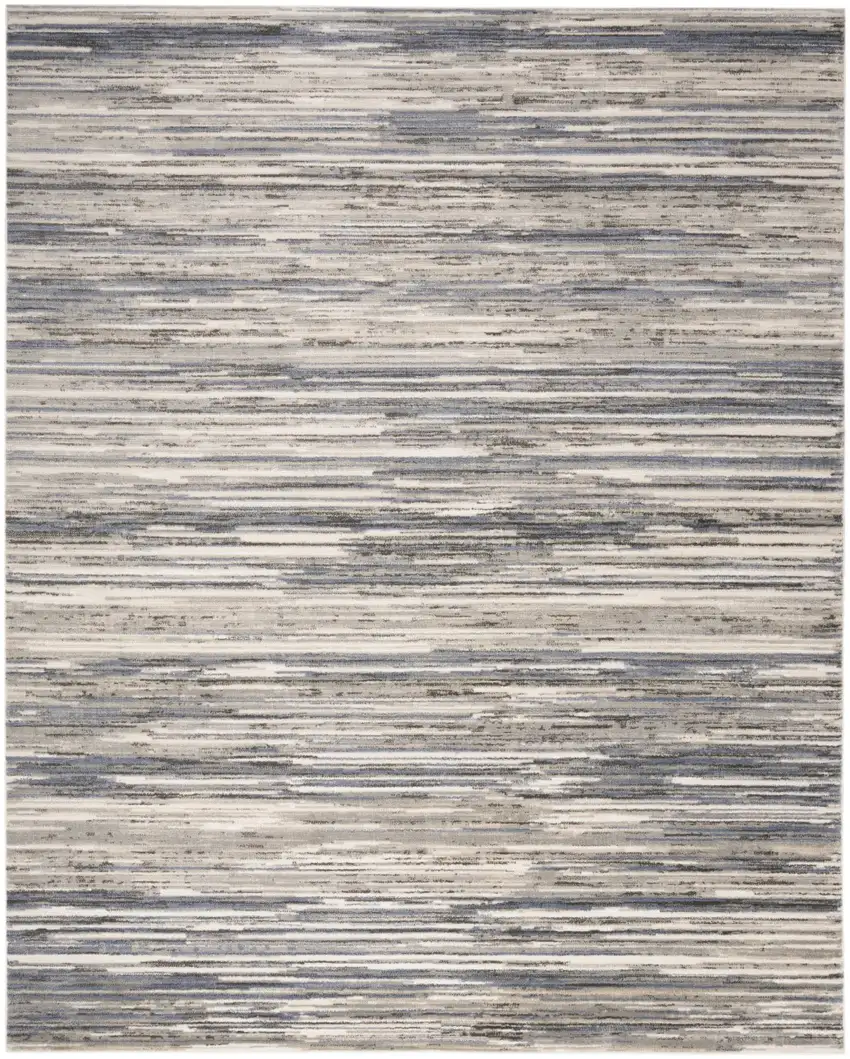 Cream Abstract Distressed Area Rug Photo 4