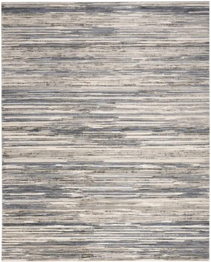 Cream Abstract Distressed Area Rug Photo 1