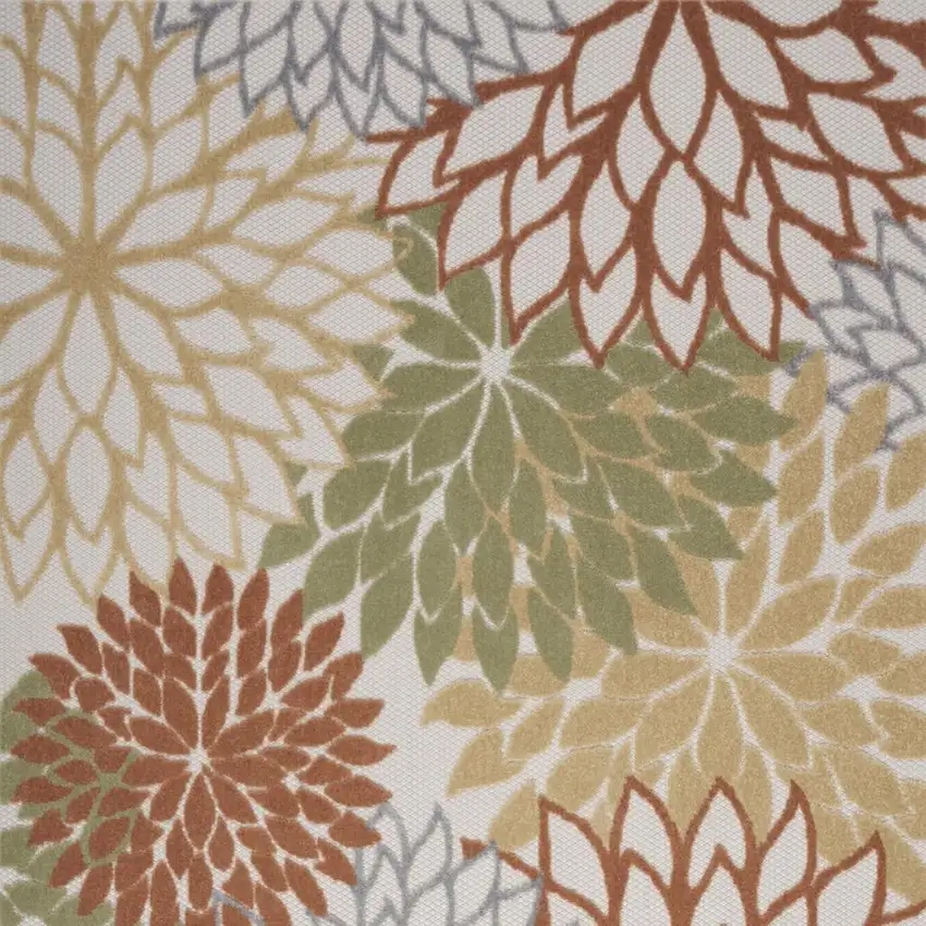 Cream Abstract Distressed Area Rug Photo 3