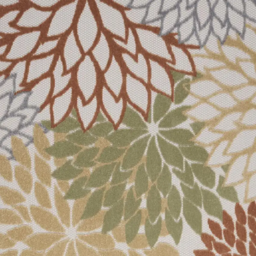 Cream Abstract Distressed Area Rug Photo 7