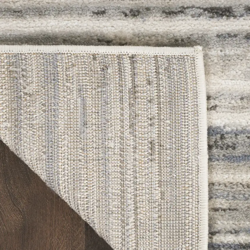 Cream Abstract Distressed Area Rug Photo 8