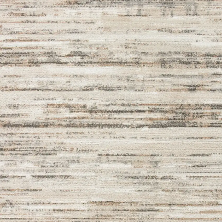 Cream Abstract Distressed Area Rug Photo 4