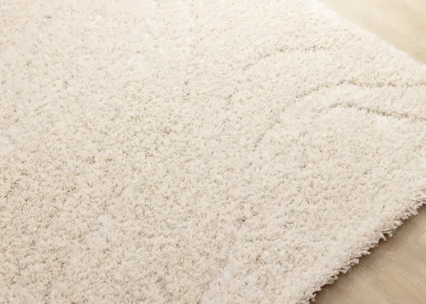 Cream And Beige Abstract Area Rug Photo 6