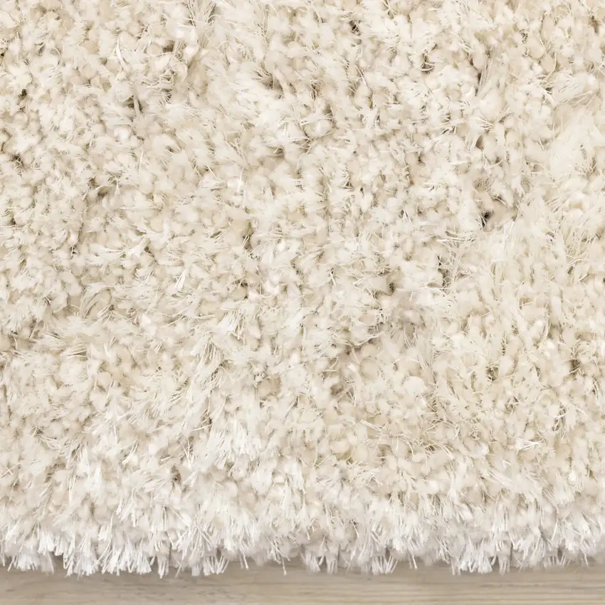 Cream And Beige Abstract Area Rug Photo 8