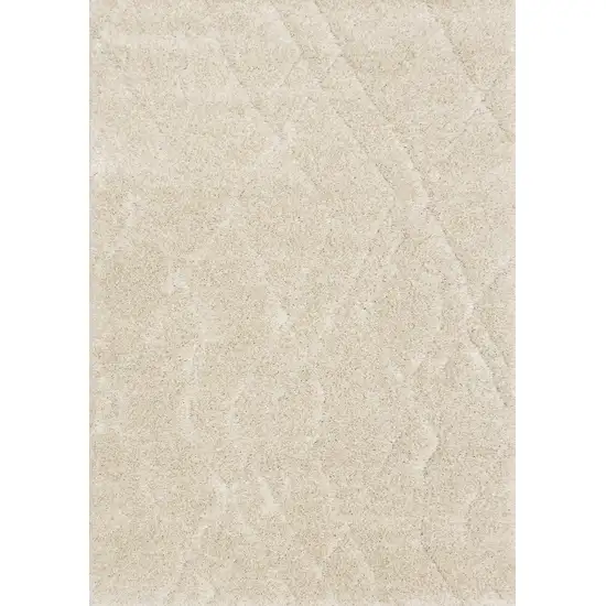 Cream And Beige Geometric Area Rug Photo 2