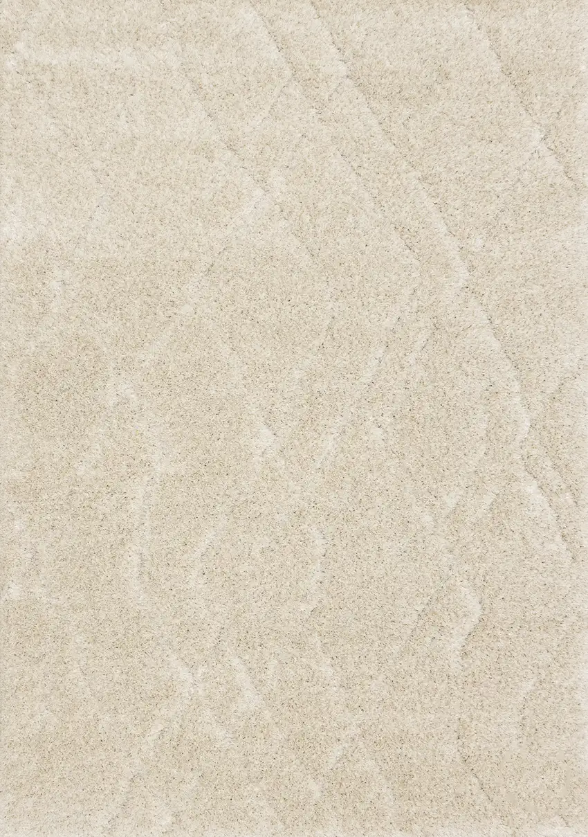 Cream And Beige Geometric Area Rug Photo 2