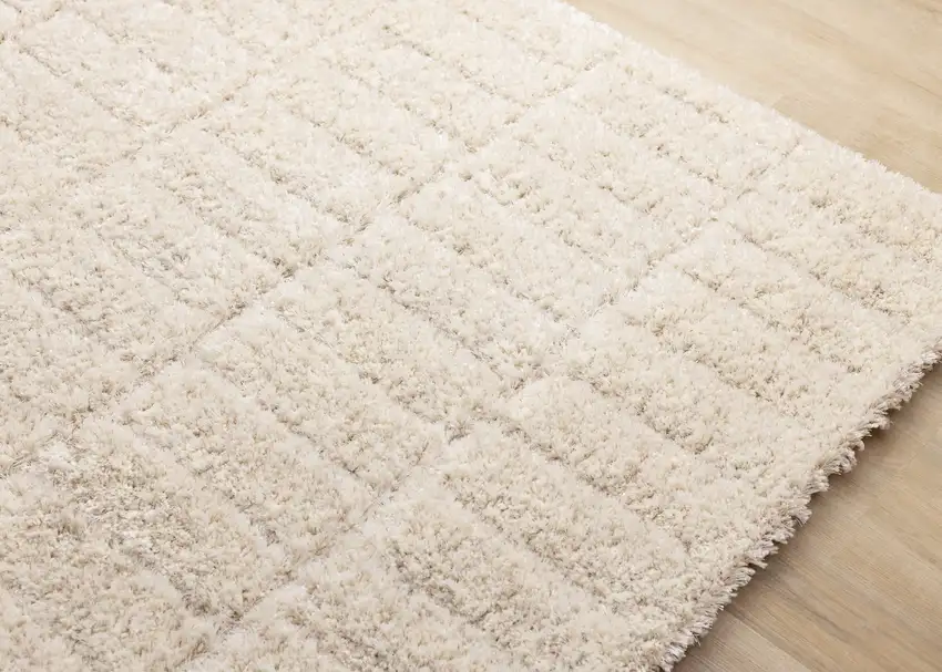 Cream And Beige Geometric Area Rug Photo 6