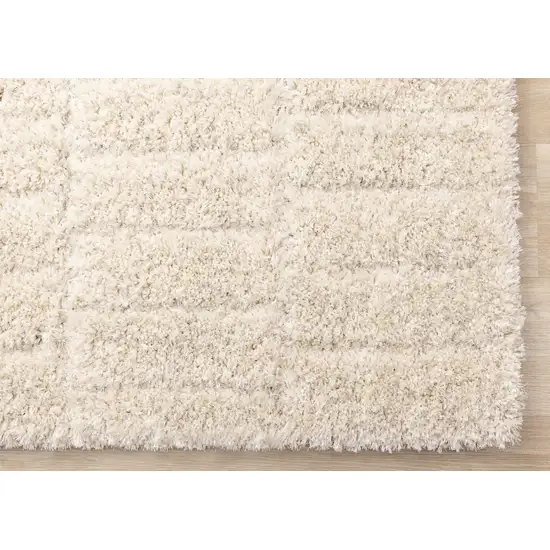 Cream And Beige Geometric Area Rug Photo 7