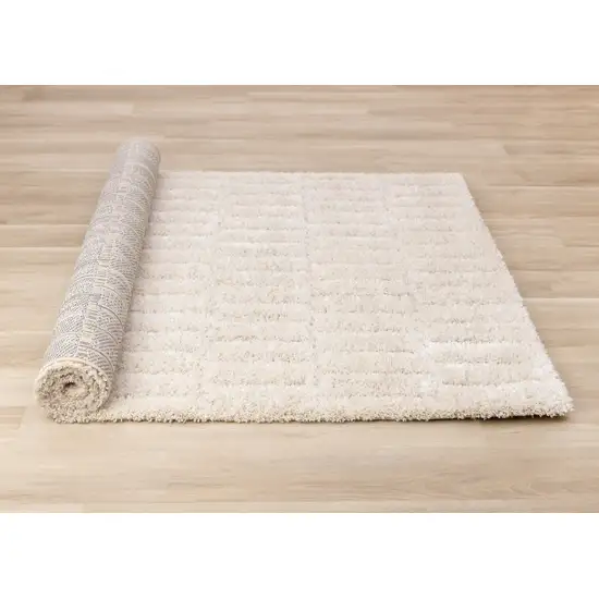 Cream And Beige Geometric Area Rug Photo 8
