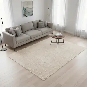 Photo of Cream And Beige Geometric Area Rug