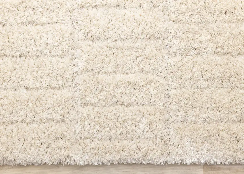 Cream And Beige Geometric Area Rug Photo 9