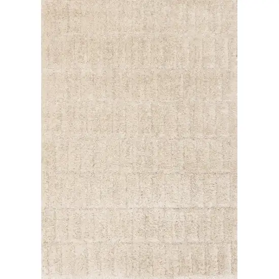 Cream And Beige Geometric Area Rug Photo 2
