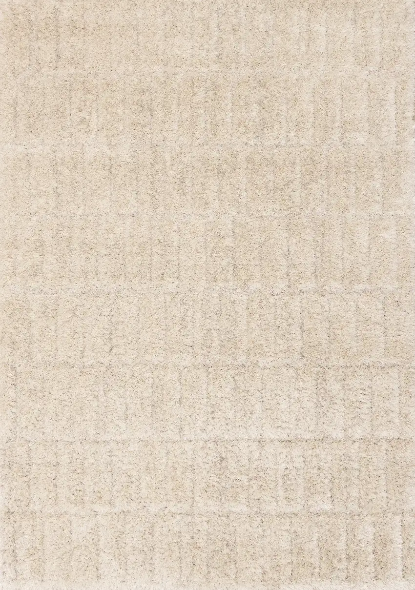 Cream And Beige Geometric Area Rug Photo 2