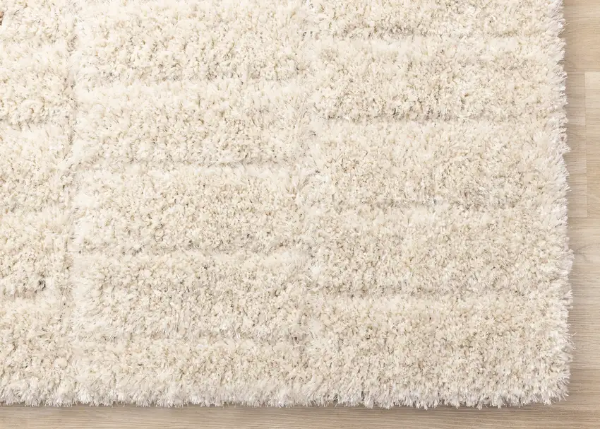 Cream And Beige Geometric Area Rug Photo 7