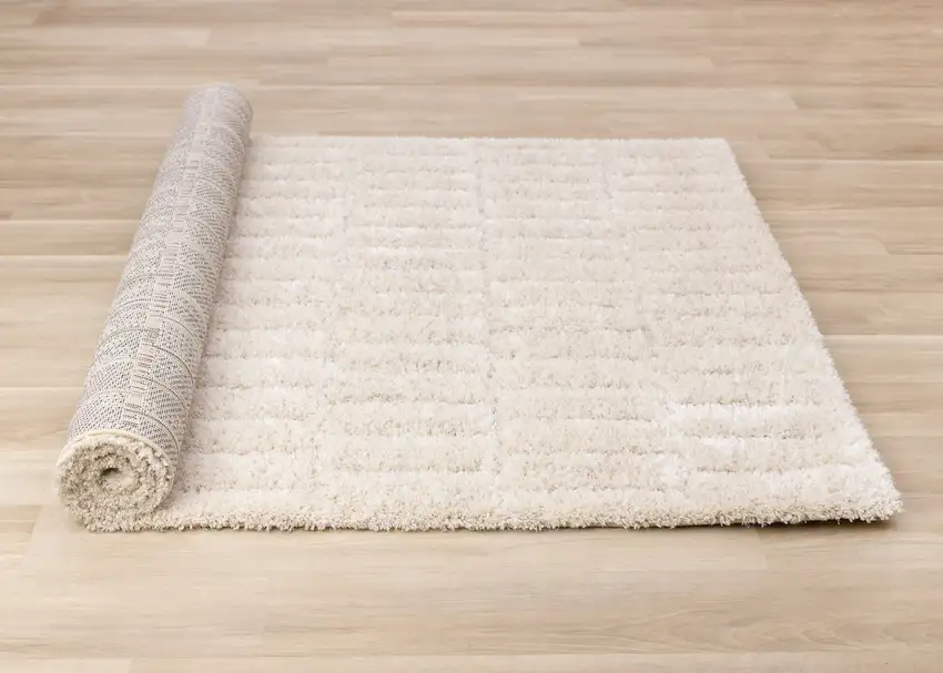 Cream And Beige Geometric Area Rug Photo 8