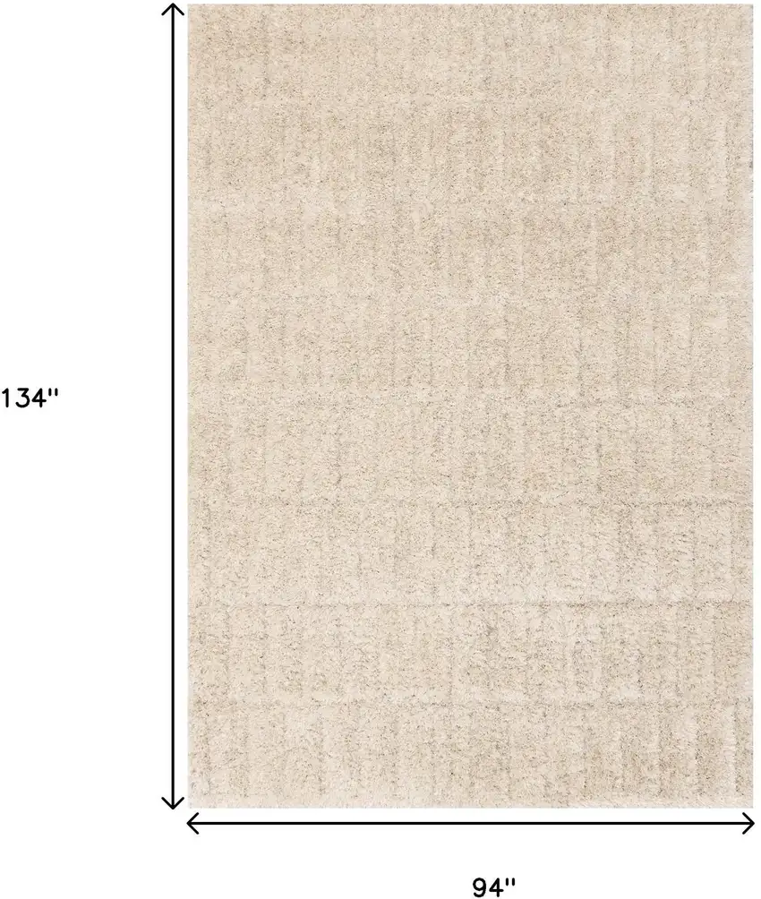 Cream And Beige Geometric Area Rug Photo 3
