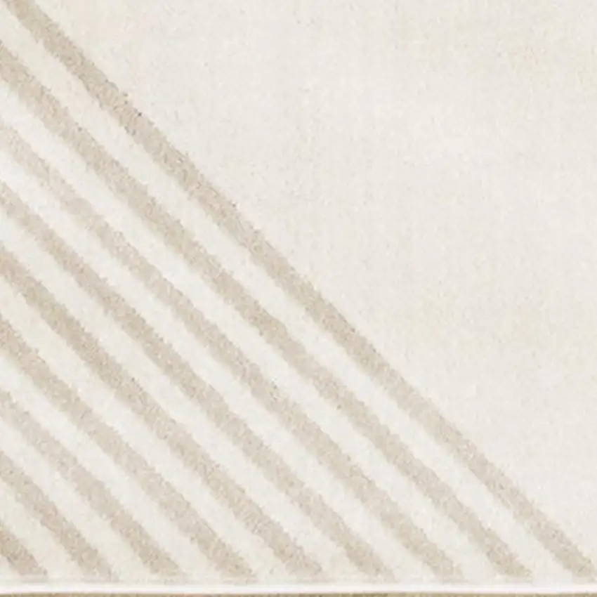 Cream And Beige Geometric Area Rug Photo 4