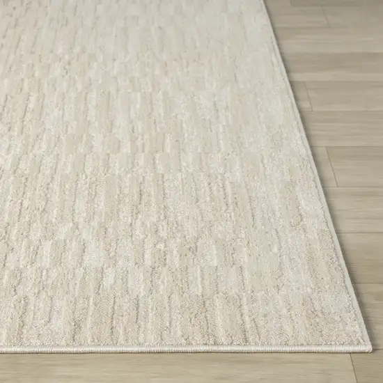 Cream And Beige Geometric Area Rug Photo 8