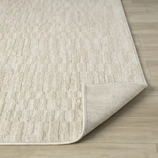 Cream And Beige Geometric Area Rug Photo 9