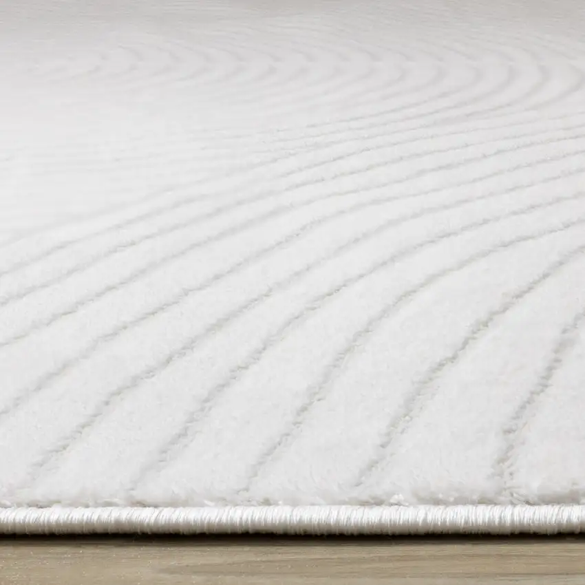 Cream And Beige Geometric Area Rug Photo 8