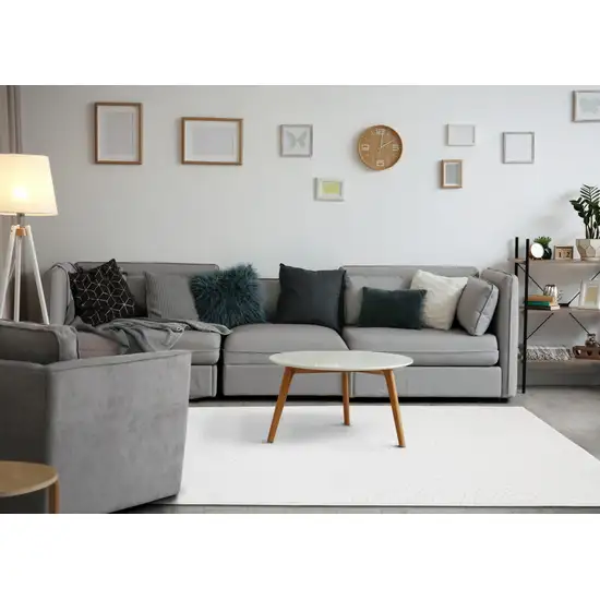 Cream And Beige Geometric Area Rug Photo 2