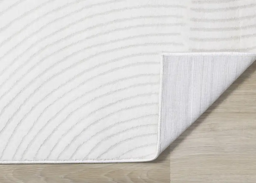 Cream And Beige Geometric Area Rug Photo 4