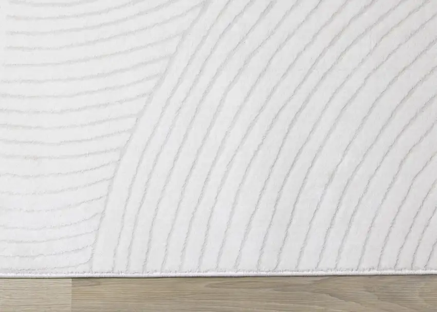 Cream And Beige Geometric Area Rug Photo 7