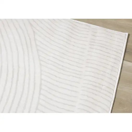 Cream And Beige Geometric Area Rug Photo 5