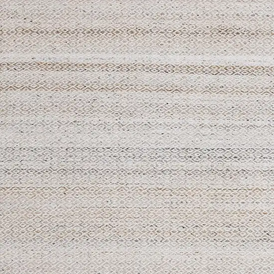 Cream And Beige Geometric Hand Woven Area Rug Photo 5