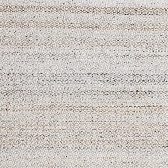 Cream And Beige Geometric Hand Woven Area Rug Photo 4