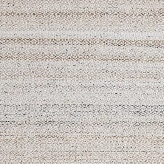 Cream And Beige Geometric Hand Woven Area Rug Photo 4