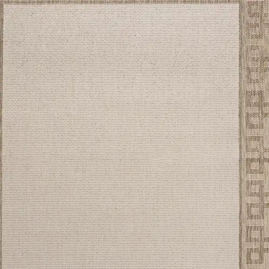Cream And Beige Indoor Outdoor Area Rug Photo 2