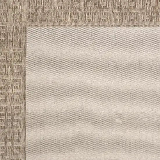 Cream And Beige Indoor Outdoor Area Rug Photo 2