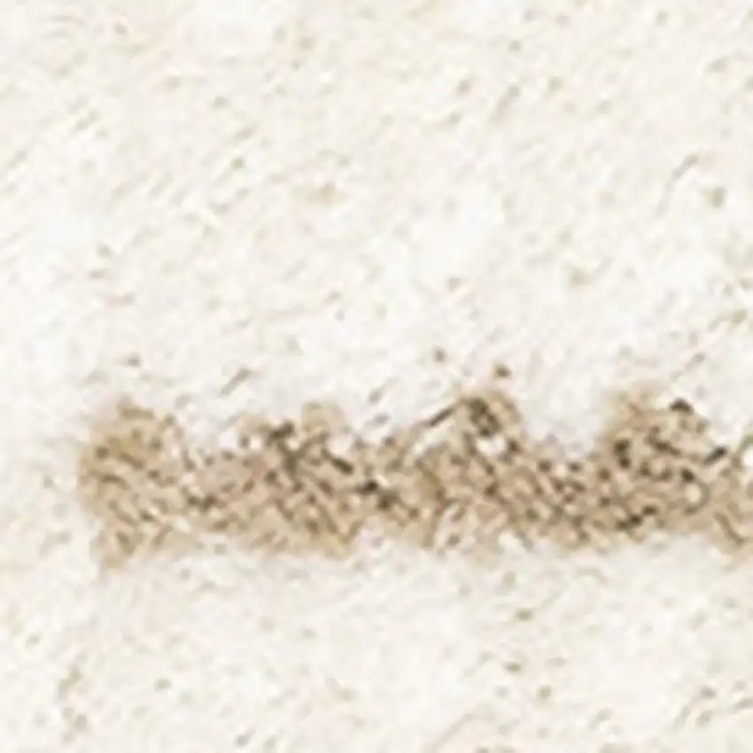 Cream And Beige Striped Area Rug Photo 4