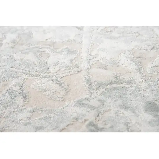 Cream And Beige Trellis Area Rug Photo 5