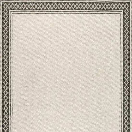Cream And Black Indoor Outdoor Area Rug Photo 3