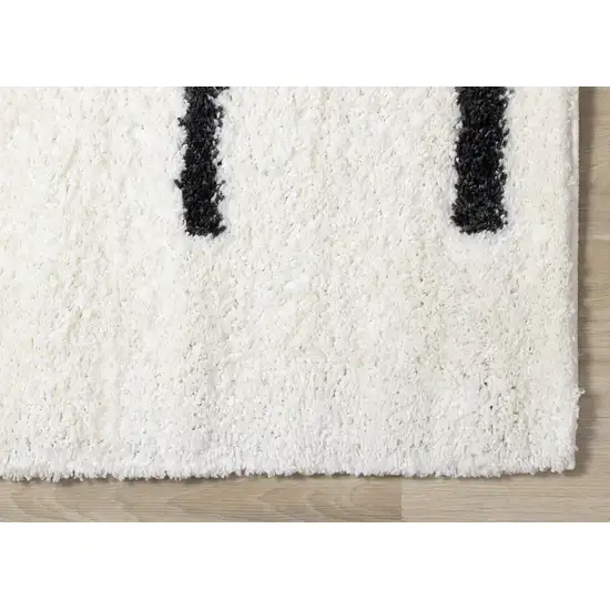 Cream And Black Striped Area Rug Photo 8