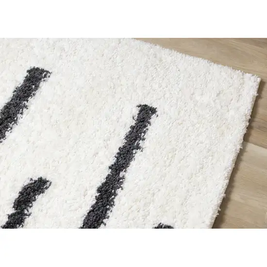 Cream And Black Striped Area Rug Photo 7