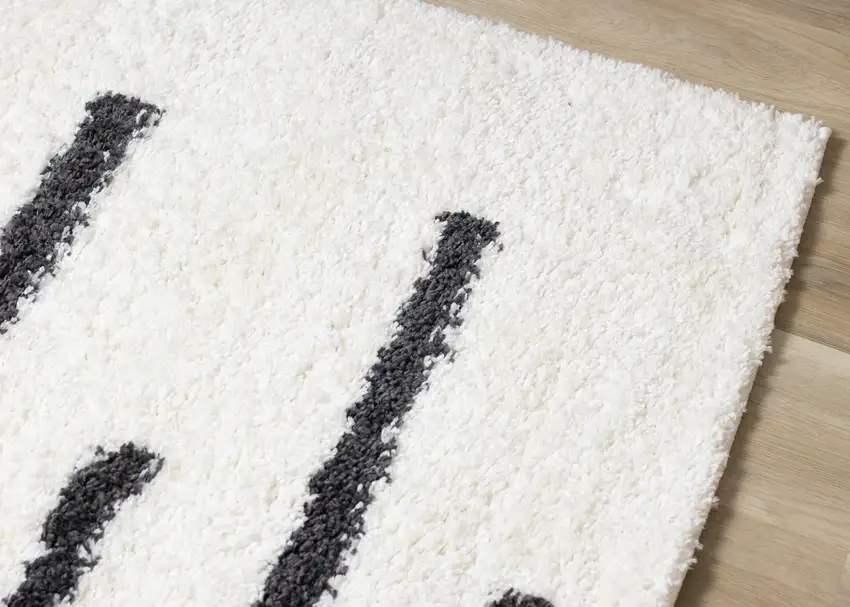 Cream And Black Striped Area Rug Photo 7