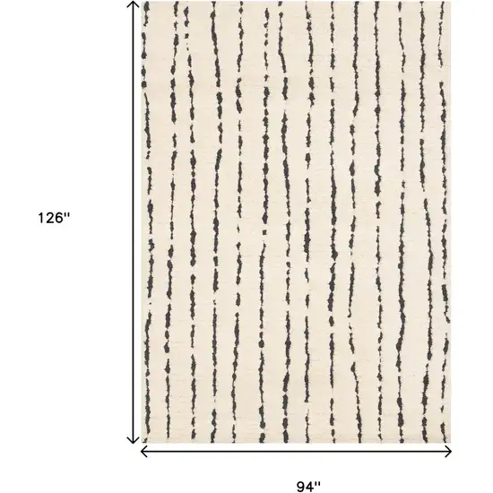 Cream And Black Striped Area Rug Photo 3