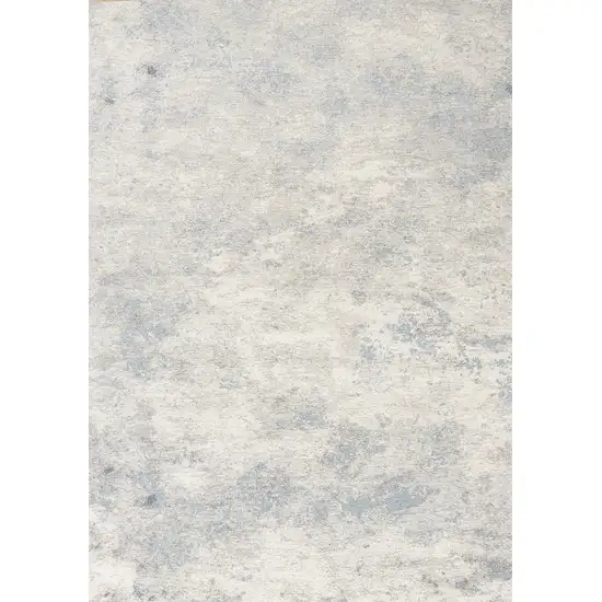 Cream And Blue Abstract Area Rug Photo 2