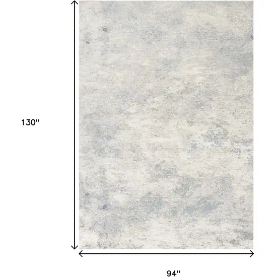 Cream And Blue Abstract Area Rug Photo 3