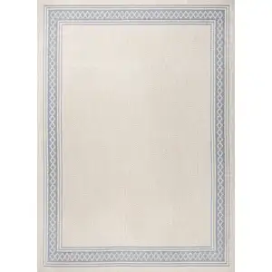 Photo of Cream And Blue Indoor Outdoor Area Rug