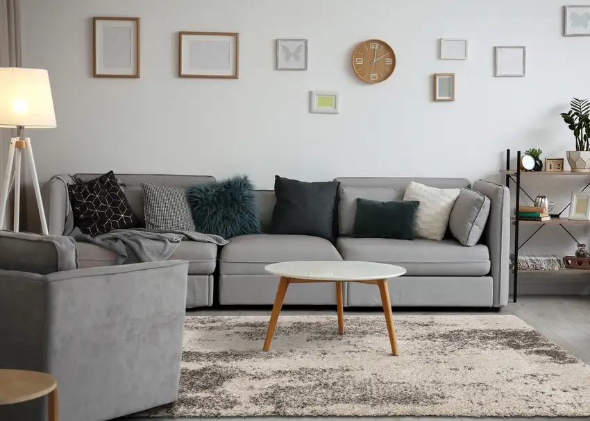 Cream And Brown Abstract Area Rug Photo 5