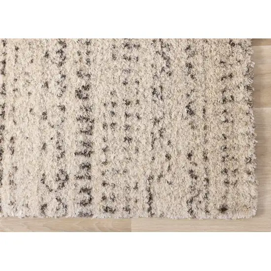 Cream And Brown Tribal Area Rug Photo 7